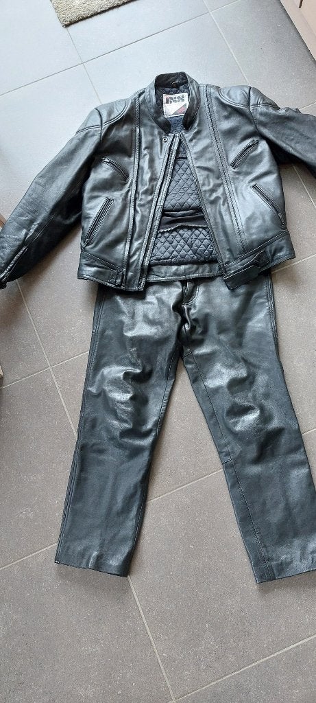 Lederen vest IXS Maat 54 + Leder broek maat 54 = Large, Ophalen, Combipak, Dames, IXS