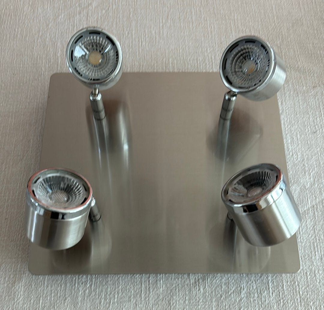 Eglo Spot LED Pierino 4x 5W/230V, Maison & Meubles, Lampes | Spots, Autres culots, Eglo, Enlèvement ou Envoi, Spot encastrable ou Spot mural