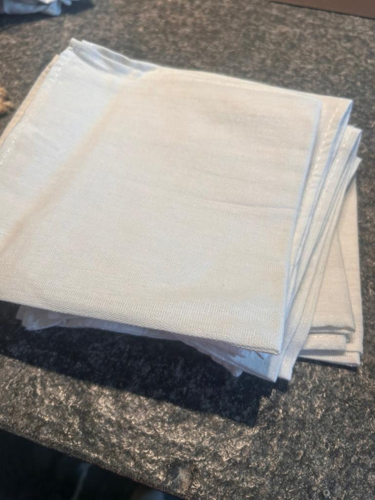 12 katoenen servetten 40x40, Ophalen of Verzenden, Zo goed als nieuw