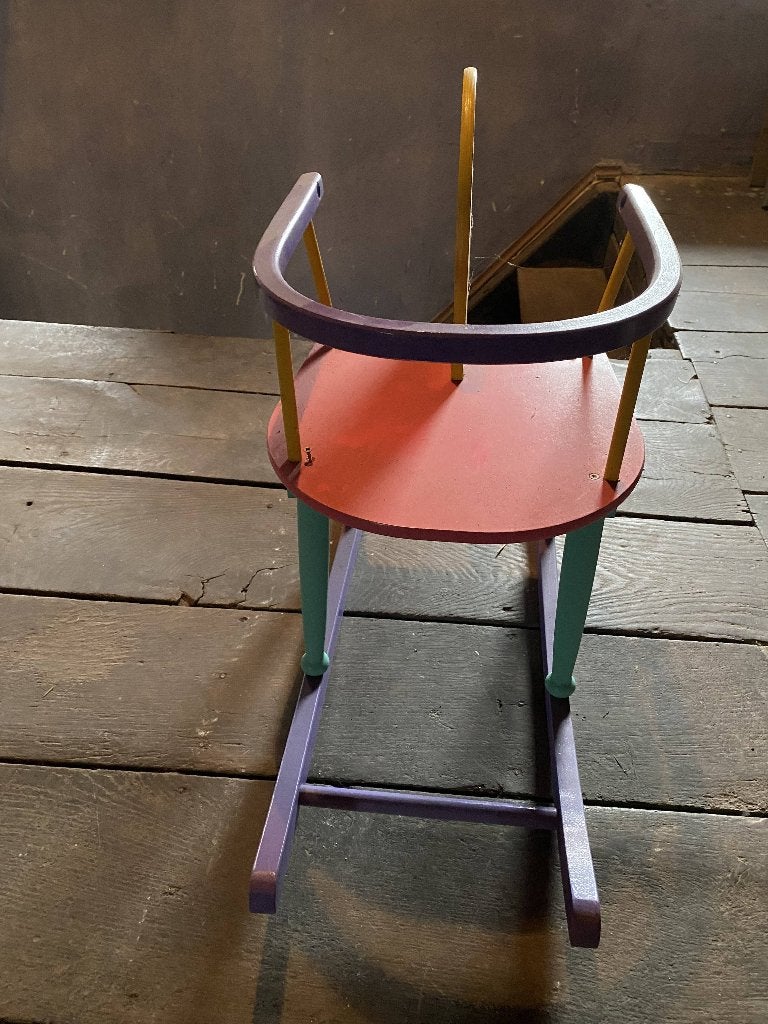 Chaise à bascule colorée pour enfant (Bois), Enlèvement, Utilisé, Autres types