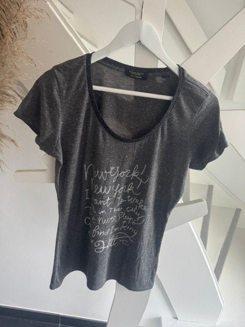 Grijs T-shirt met zilveren bies Maison Scotch 38, Kleding | Dames, Maat 38/40 (M), Maison scotch, Ophalen of Verzenden, Zo goed als nieuw