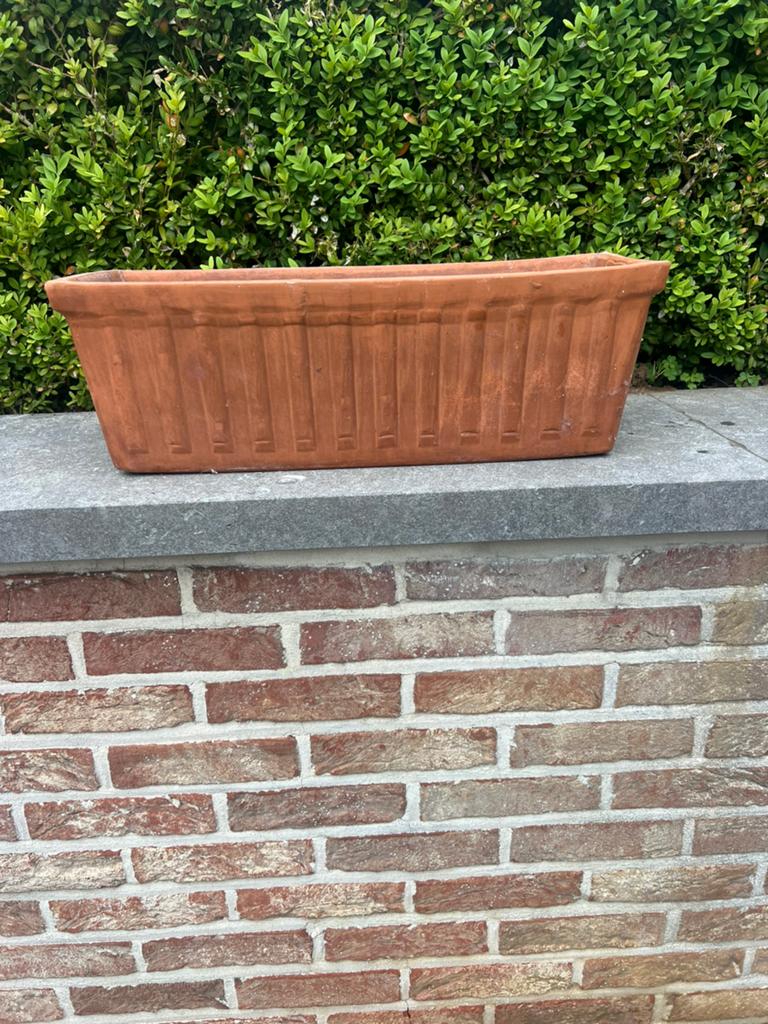 Bacs à fleurs en terre cuite, Jardin & Terrasse, Moins de 30 cm, Pierre, Comme neuf, Enlèvement