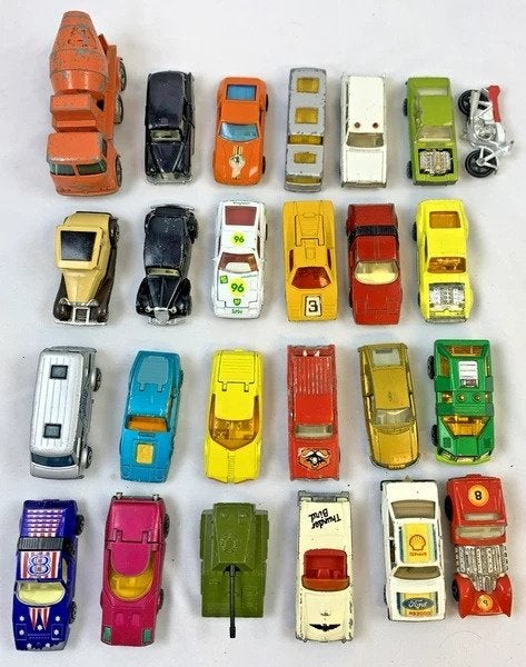 Matchbox Lesney Superfast 25 stuks vintage verzameling set, Kinderen en Baby's, Verzenden, Zo goed als nieuw