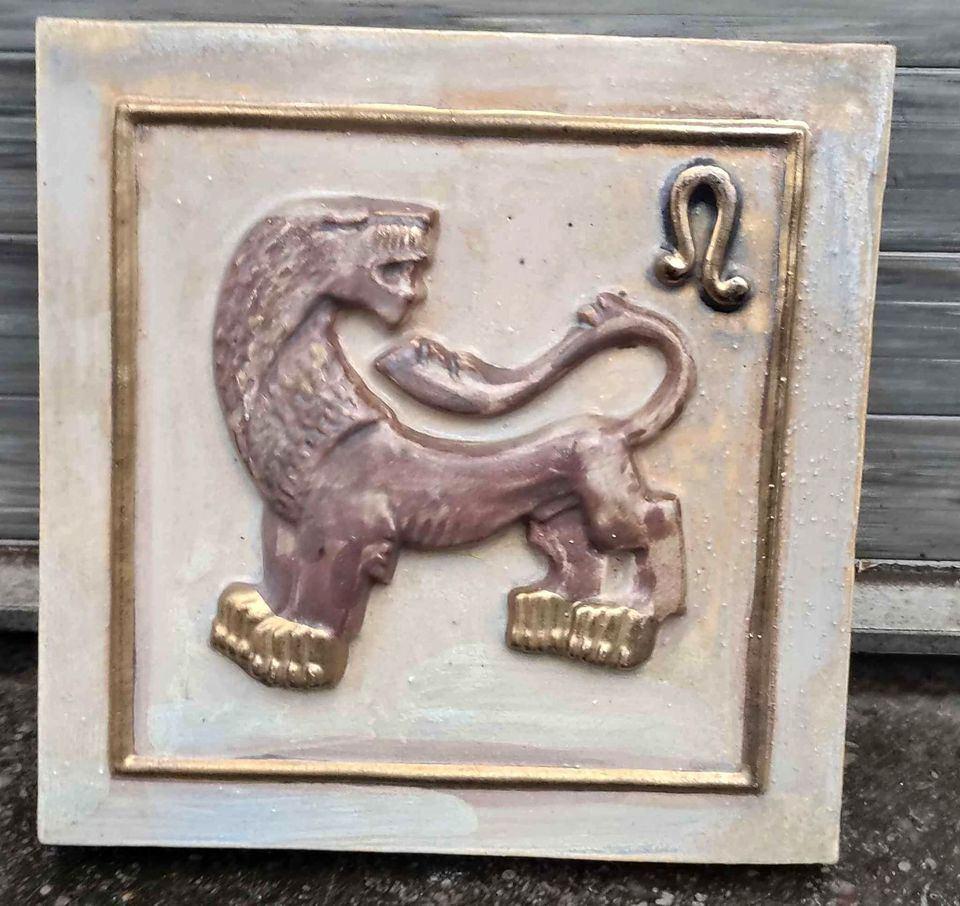 Plaque lion en gres Guérin, Antiquités & Art, Enlèvement ou Envoi