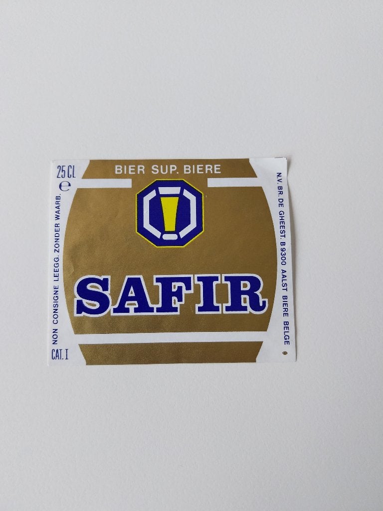 Étiquette de bière Safir De Gheest Alost 2, Collections, Enlèvement ou Envoi, Utilisé