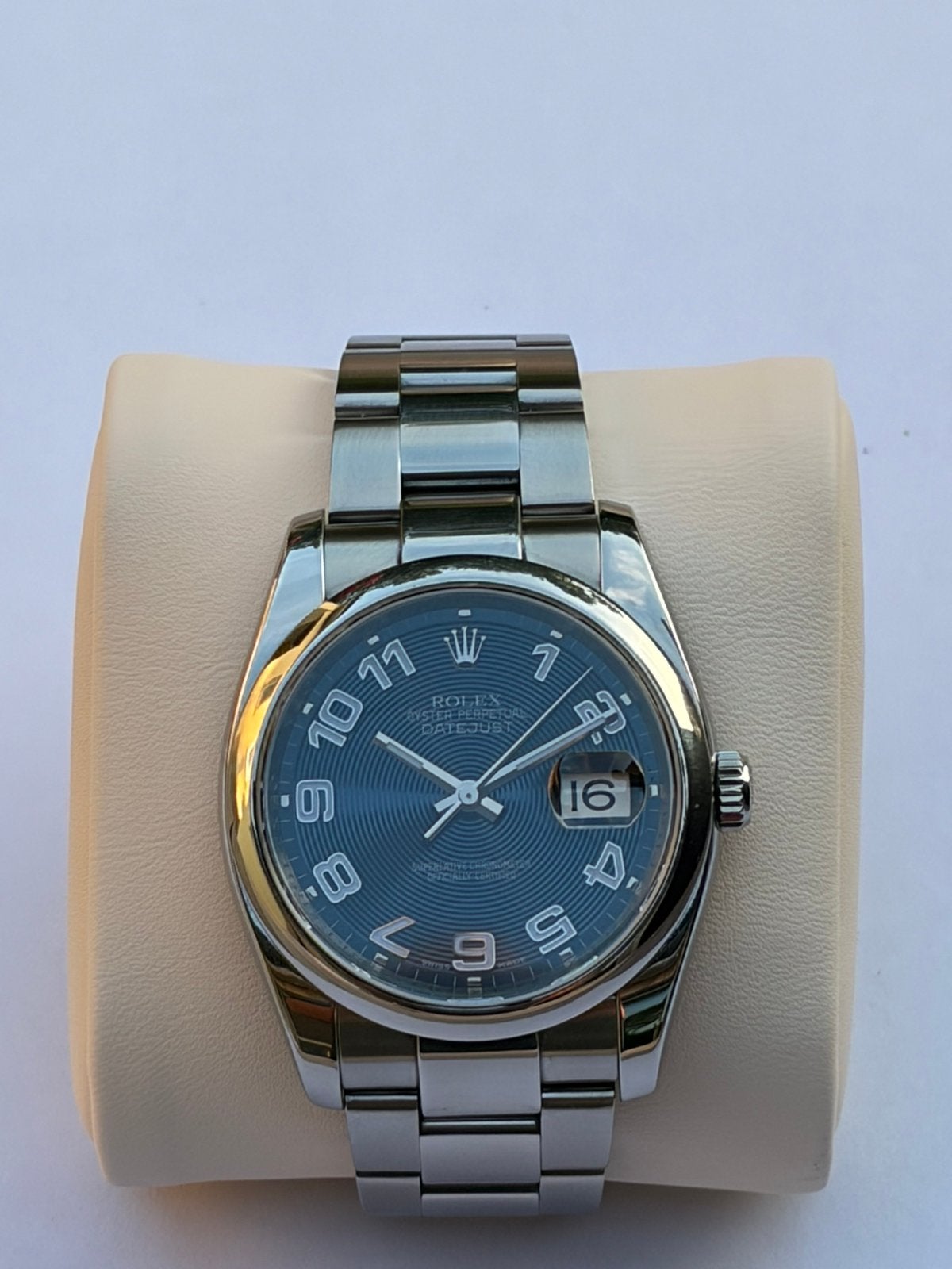 Rolex Datejust 36 Arabic blue dial, Bijoux, Sacs & Beauté, Montres | Hommes, Comme neuf, Montre-bracelet, Rolex, Acier, Acier