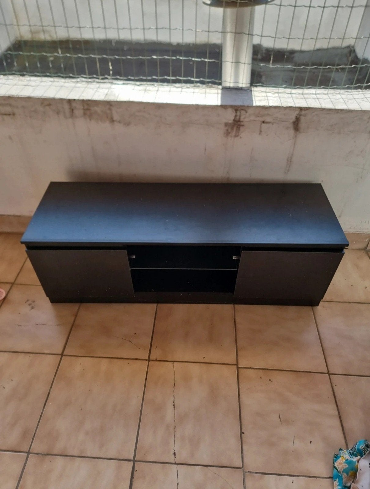 tv kast meubel, Ophalen, Gebruikt, 100 tot 150 cm, Zwart tv kast