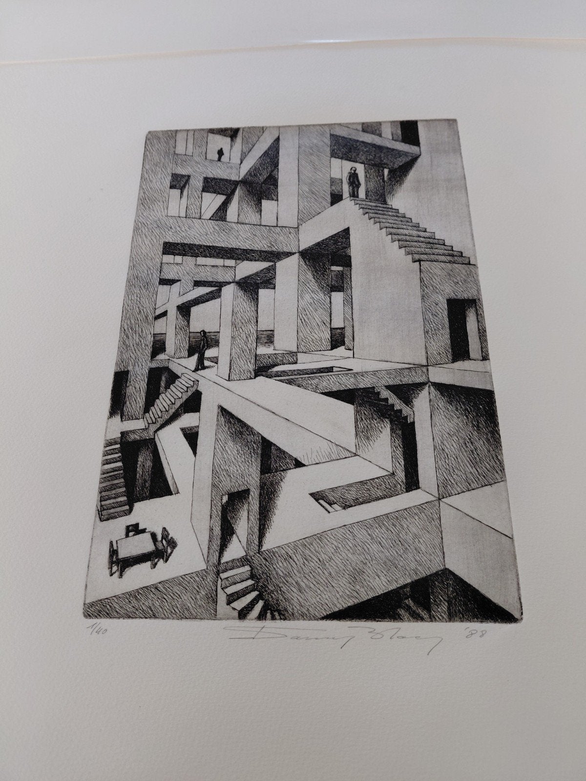 Ets Danny Bloes 1953, Antiek en Kunst, Ophalen, Ets