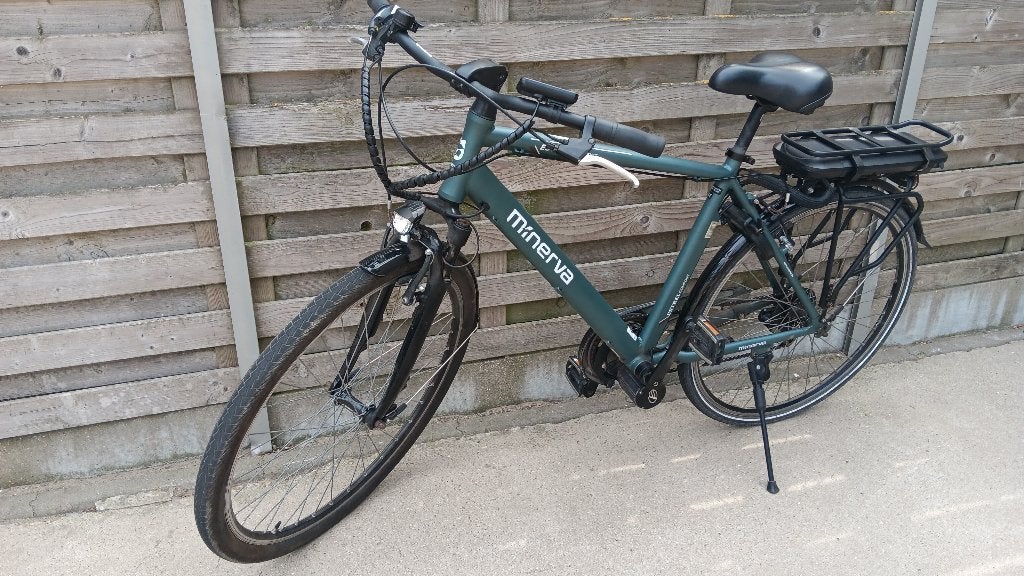 Elektrische herenfiets, Vélos & Vélomoteurs, Vélos électriques, Comme neuf, 50 km par batterie ou plus, Enlèvement