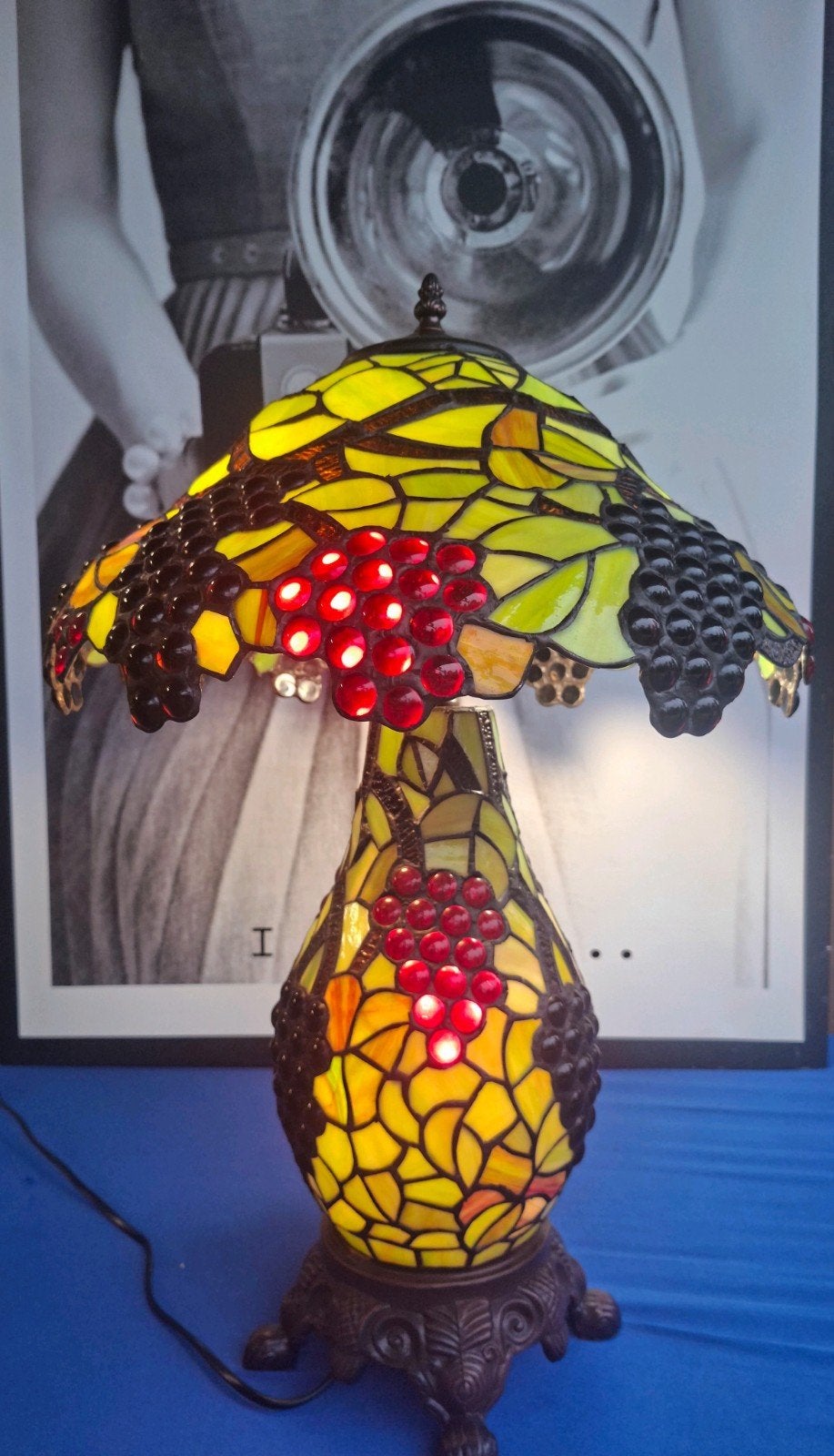 Tiffany lamp, Maison & Meubles, Lampes | Lampes de table, Neuf, 60 cm, Avec abat-jour, Verre