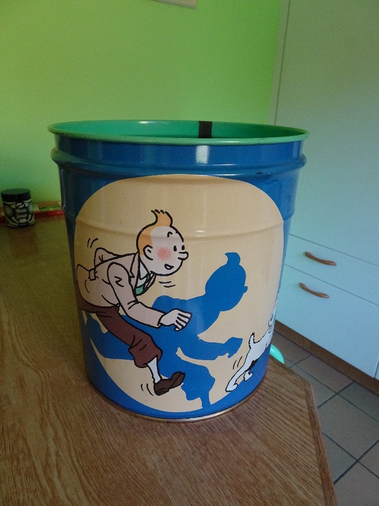 Corbeille (poubelle) de bureau - Tintin et Milou - Tropico, Enlèvement ou Envoi, Tintin, Utilisé, Ustensile