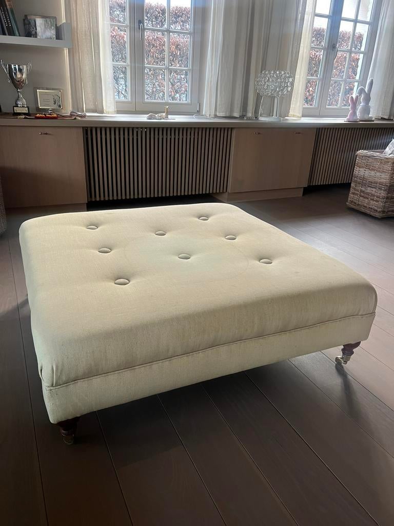 Pouf beige de Flamant, Carré, Enlèvement, Utilisé, 75 à 100 cm