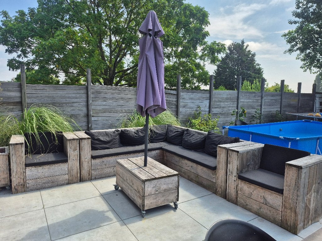 Tuinset / loungeset, Ophalen, Gebruikt, Bank, 8 zitplaatsen