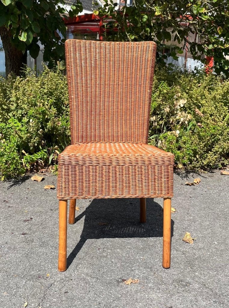 ROTAN stoelen 6 stuks, Huis en Inrichting, Stoelen, Ophalen, Bruin, Riet of Rotan, Zo goed als nieuw
