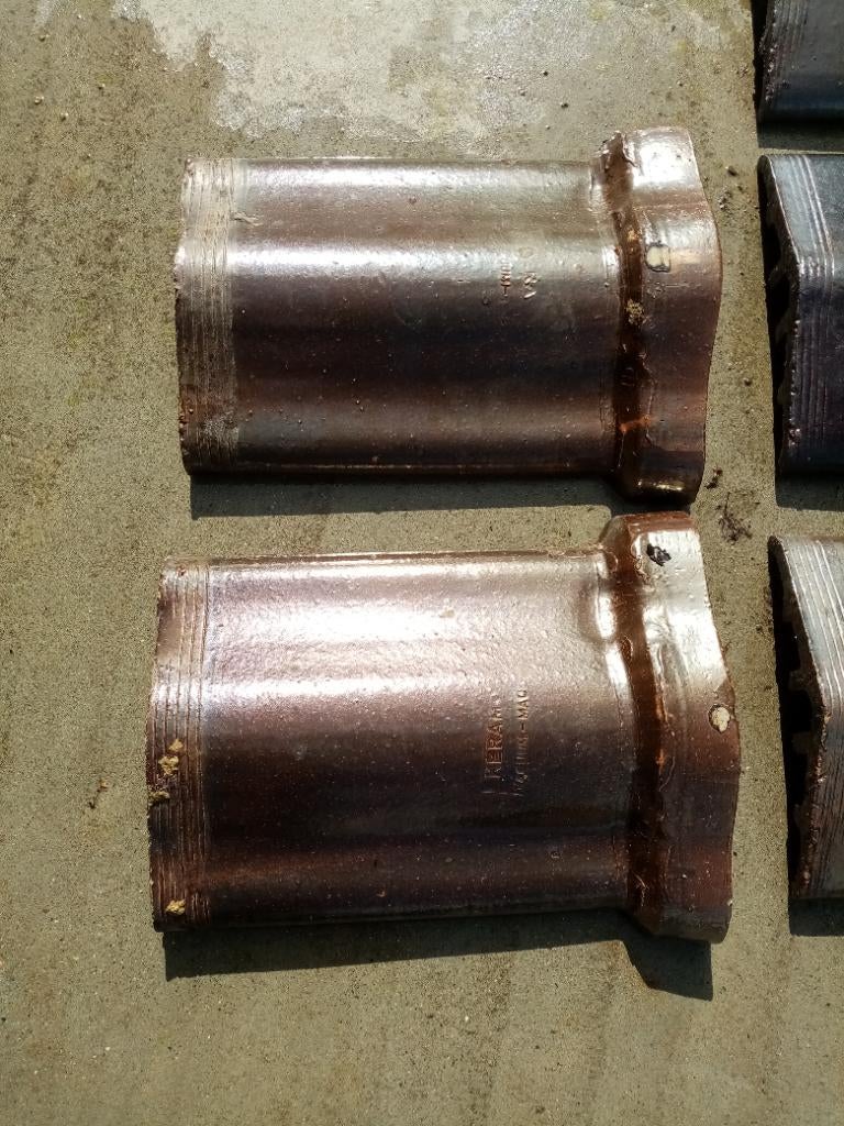 Gebakken, geglazuurde deksteen keram vacuum made, Doe-het-zelf en Bouw, Ophalen, Gebruikt