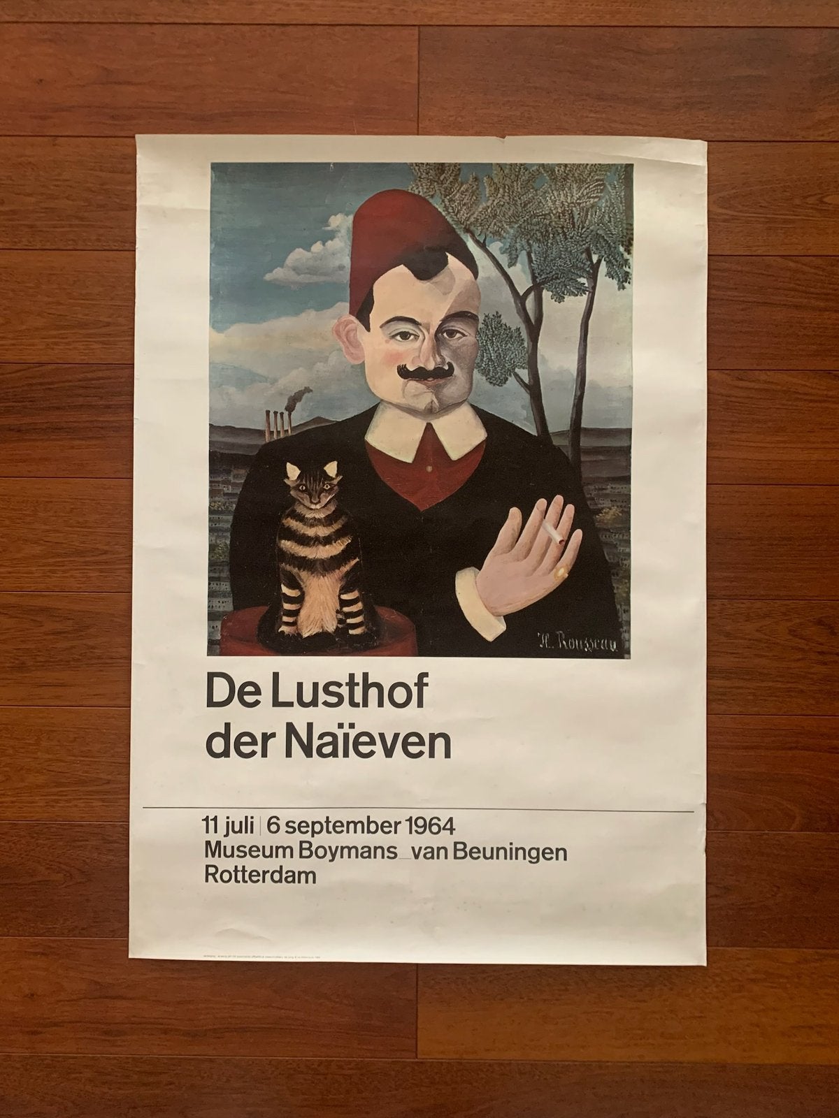 Grote vintage ROUSSEAU-poster (1964), Ophalen of Verzenden, Zo goed als nieuw