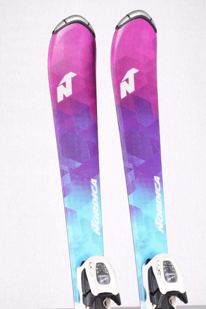 90 kinder ski's NORDICA LITTLE BELLE + Marker 4.5, Gebruikt, Ophalen of Verzenden, Carve, Nordica