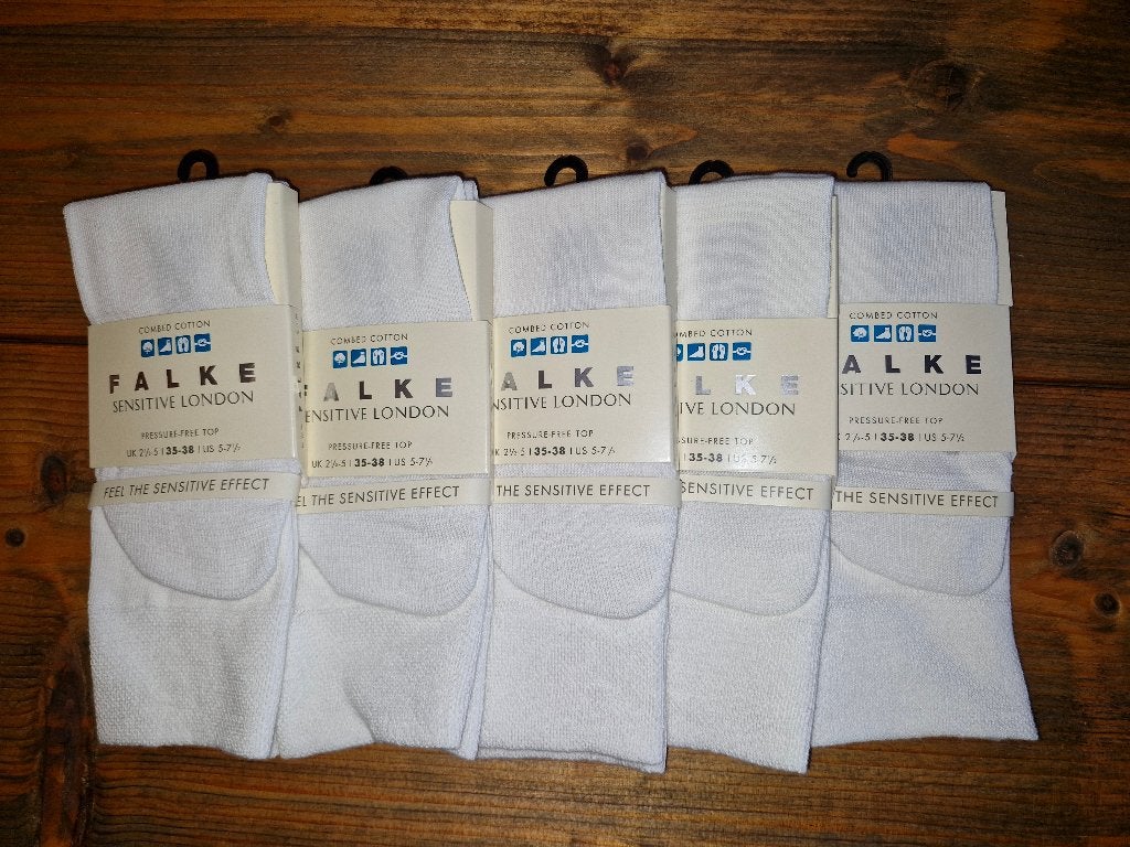 Falke Dames Kousen Sensitive London maat 35/38 Pakket 301, Sokken en Kniesokken, Wit, Maat 35 t/m 38, Nieuw