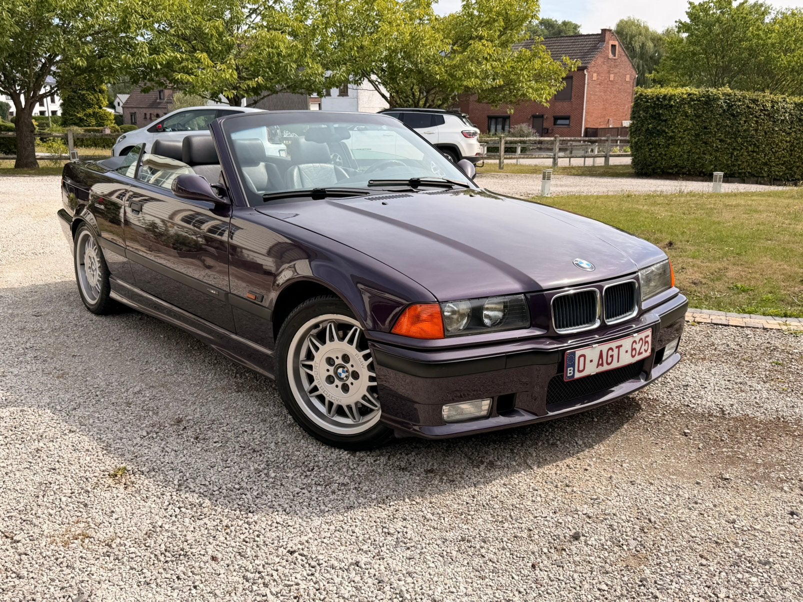 BMW M3 e36 cabriolet 3.0l daytona violet 1995, Cuir, Achat, Cabriolet, Boîte manuelle