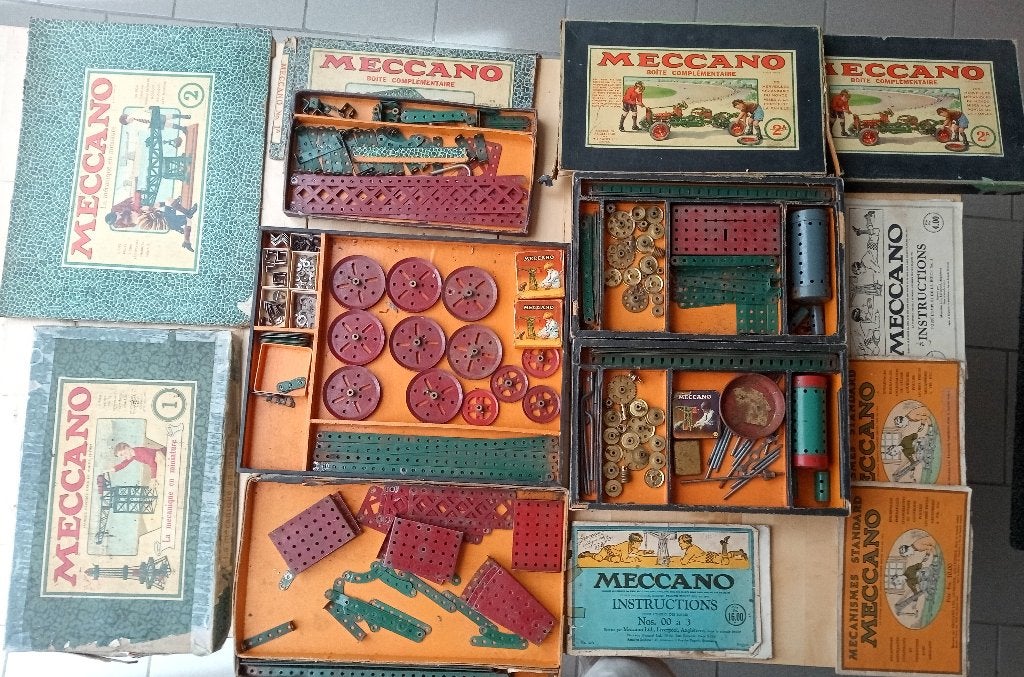 5 boites de méccano anciennes, Enlèvement