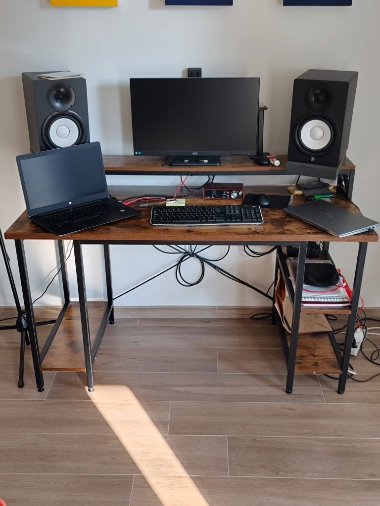 Bureau d'ordinateur LifeGoods, Maison & Meubles, Bureaux, Comme neuf, Bureau d'ordinateur, Autres marques, Vintage, Bois, Brun