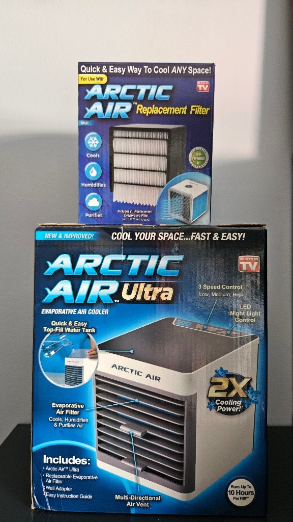 Arctic Air Ultra - luchtkoeler + extra filter, Electroménager, Ventilateurs, Enlèvement ou Envoi, Utilisé, Ventilateur de table