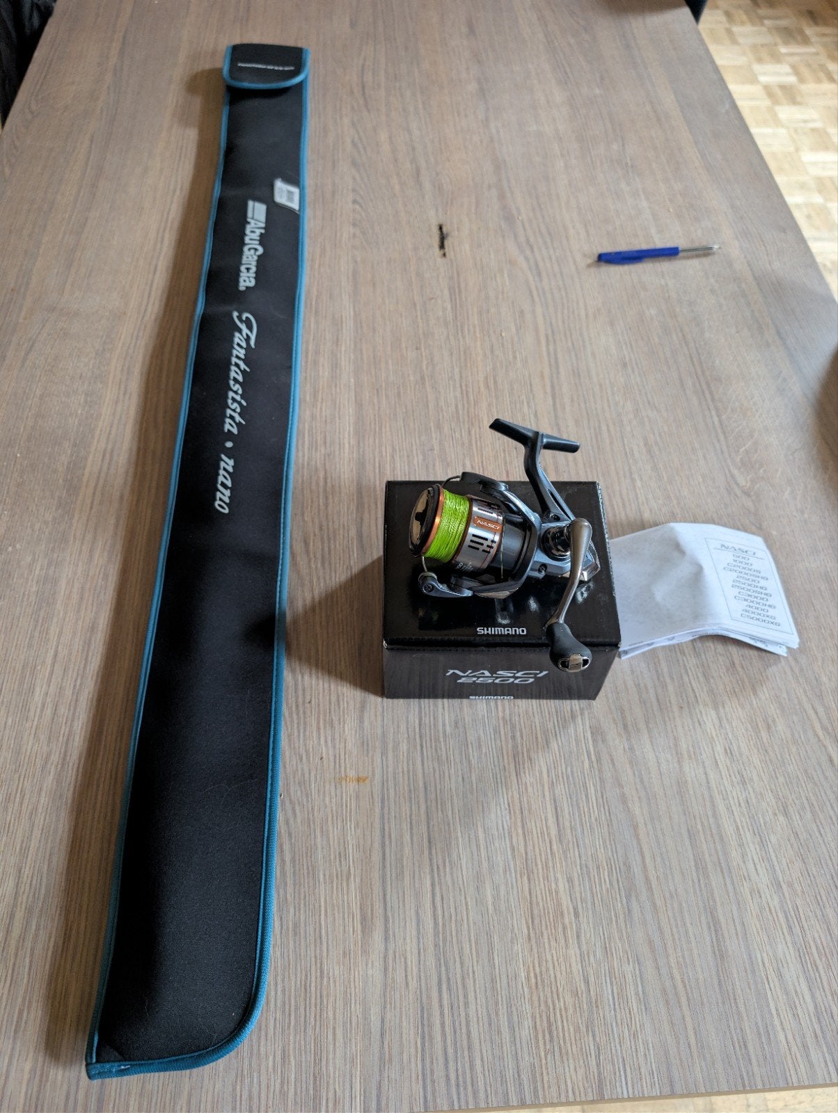 Abu fantasista nano, Shimano nasci 2500 en jbraid x8e braid, Ophalen, Molen