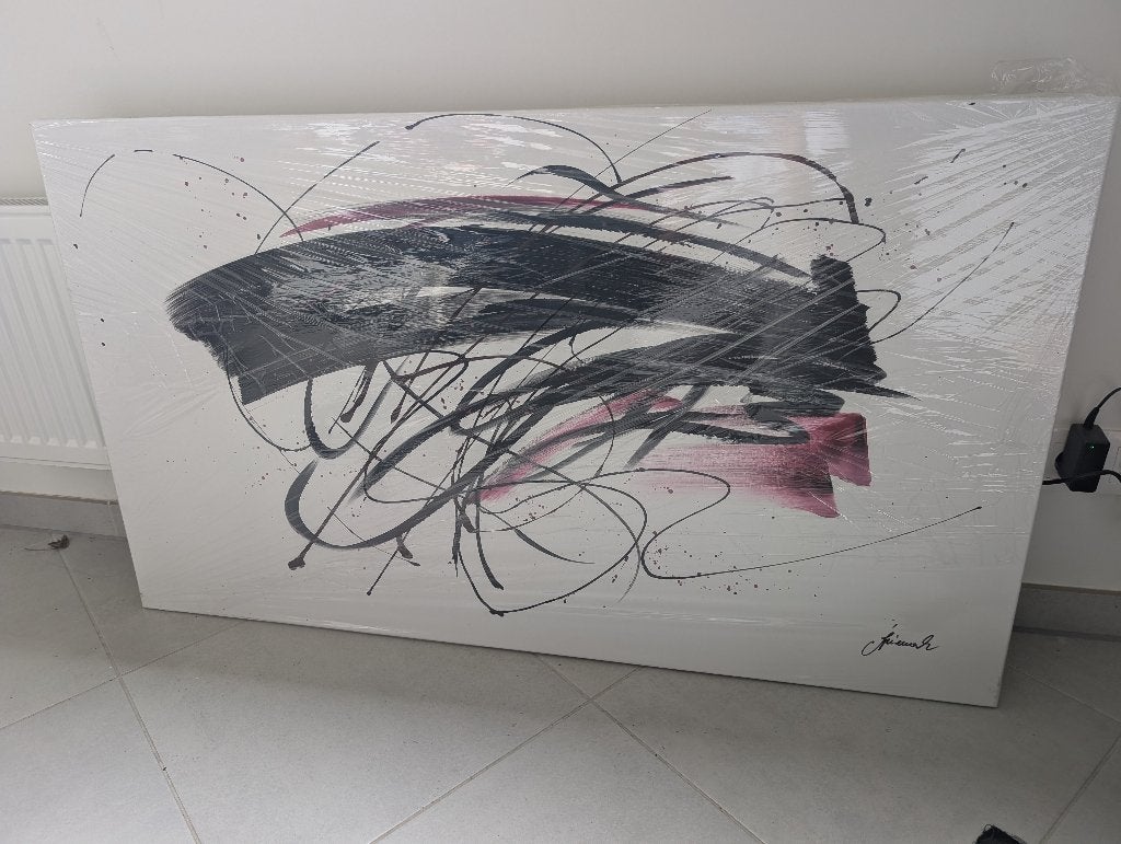 Kunstwerk met certificaat, Gesigneerd, Ophalen of Verzenden, Abstract, Overige techniek