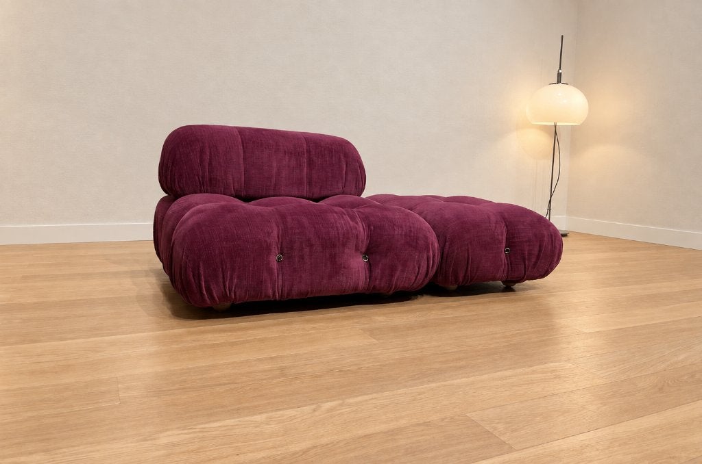 ÉTAT NEUF B&B Italia Camaleonda Violet | PN €10.000, Maison & Meubles, 75 à 100 cm, Enlèvement ou Envoi, Design Bank Bankstel Zetel 2-Zits B&B Italia