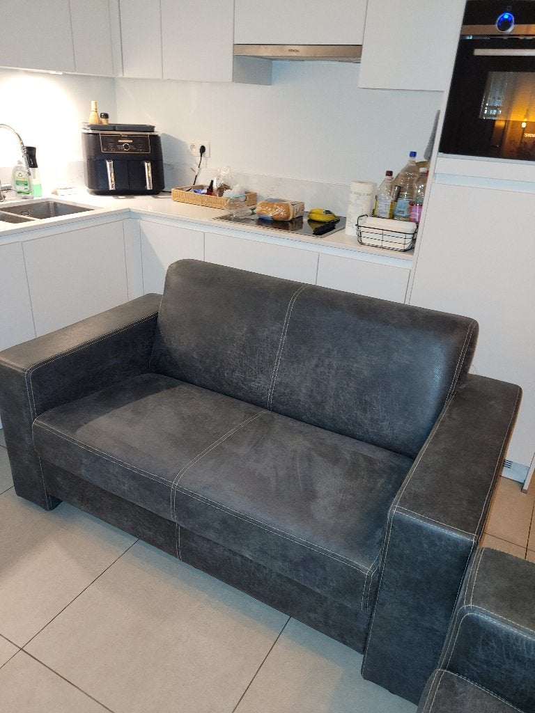 2x 2-zitsbank, Maison & Meubles, 75 à 100 cm, Quatre personnes ou plus, Comme neuf, Synthétique