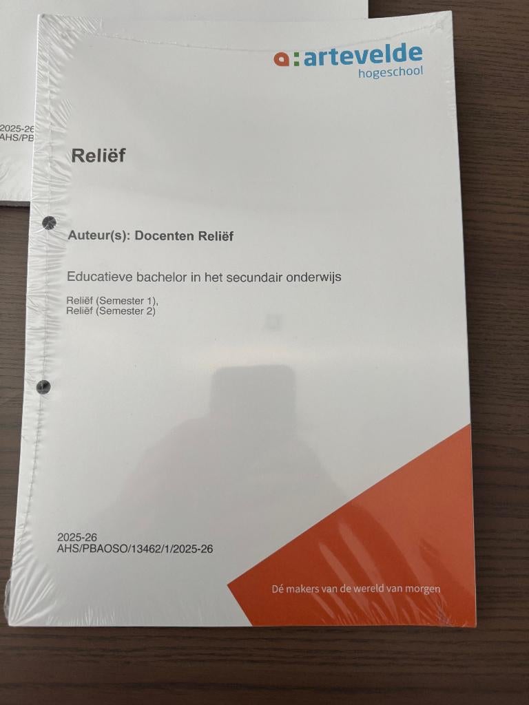 Reliëf artevelde, Boeken, Studieboeken en Cursussen, Ophalen of Verzenden, Nieuw, Hoger Onderwijs
