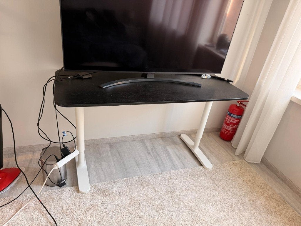 bureau - IKEA - in hoogte verstelbaar, Scandinave, 120 cm, Bureau assis-debout, Comme neuf