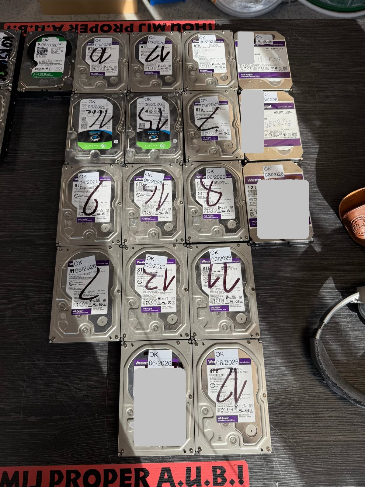 Diverse Hardeschijven 250GB tot 12 TB, Ophalen of Verzenden, Gebruikt