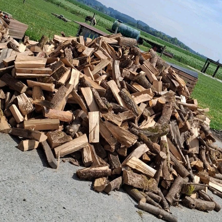 Hout te koop, mix van eiken, essen en beuken, 6 m³ of meer, Ophalen of Verzenden, Essenhout, Blokken