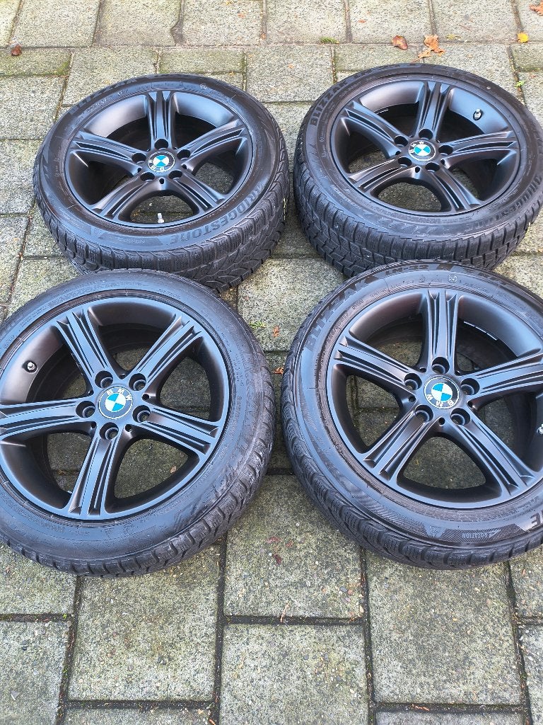 Bmw velgen 17 inch winterbanden f30 origineel 3 serie, Ophalen, Gebruikt, BMW