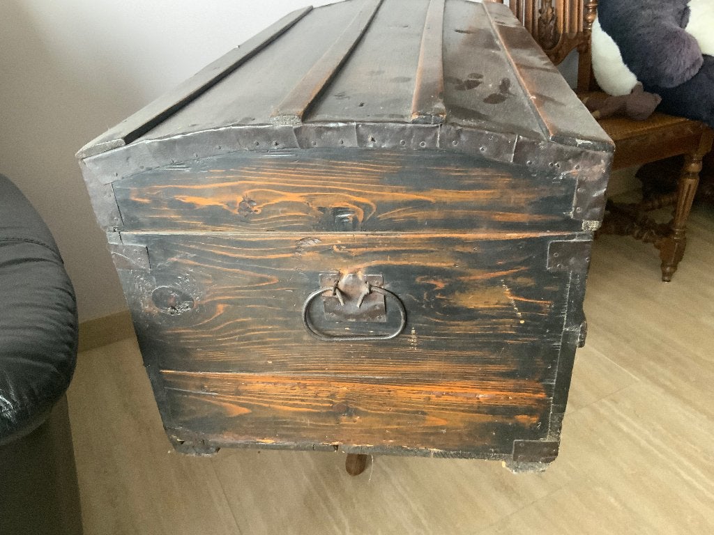 Antieke linnen kist, 50 à 100 cm, Enlèvement, Utilisé, 5 – 50