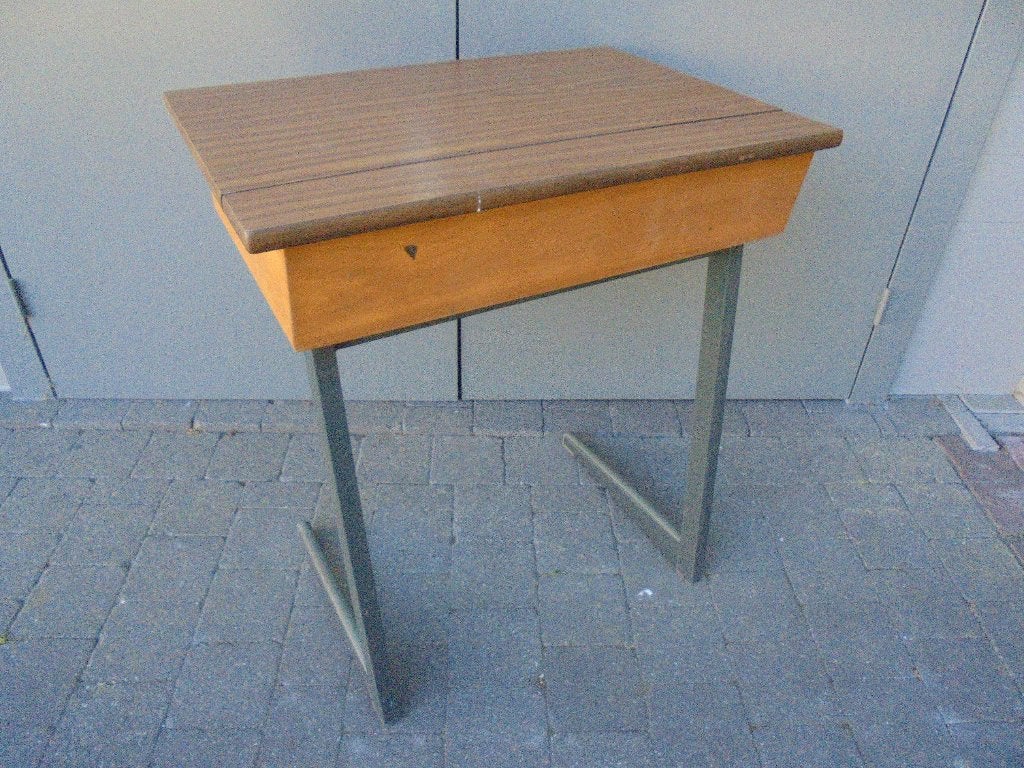 Antiek Vintage schoolbank 1 persoon, Antiek en Kunst, Ophalen
