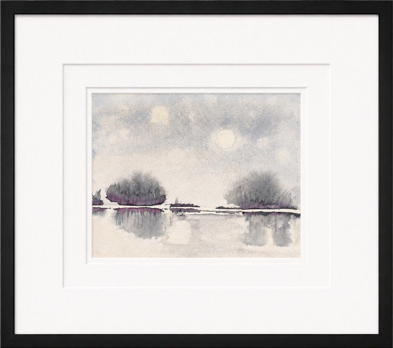 Aquarelle schilderij 20/20 cm. Origin. kunstw. Landschap., Antiek en Kunst, Ophalen, Landschap