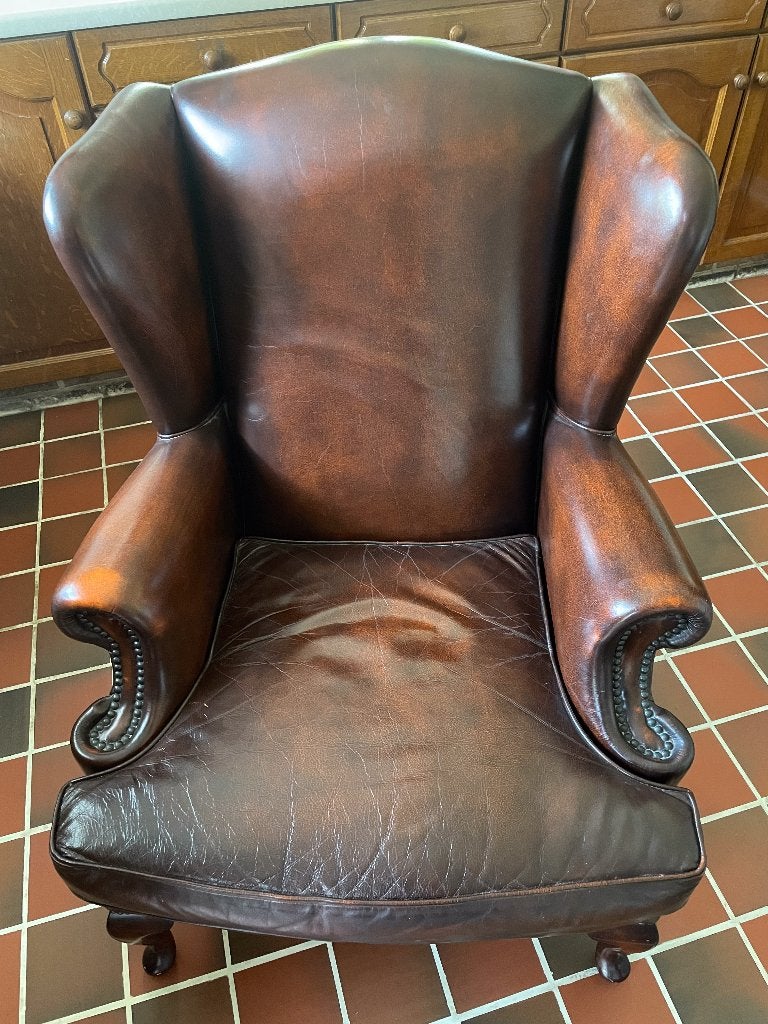 Chaise vintage en cuir de Whittle Brothers, Royaume-Uni, 75 à 100 cm, Moins de 150 cm, Une personne, Enlèvement
