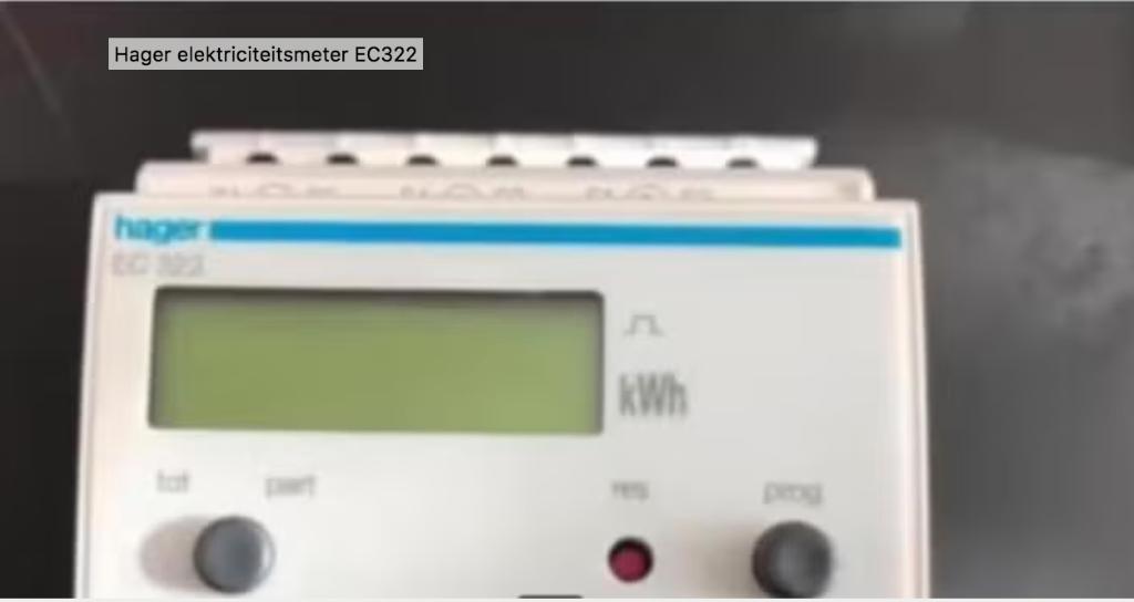 Hager elektriciteitsmeter EC322, Ophalen