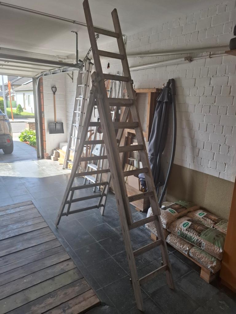 Houten ladder 3 delig, Ophalen, Ladder