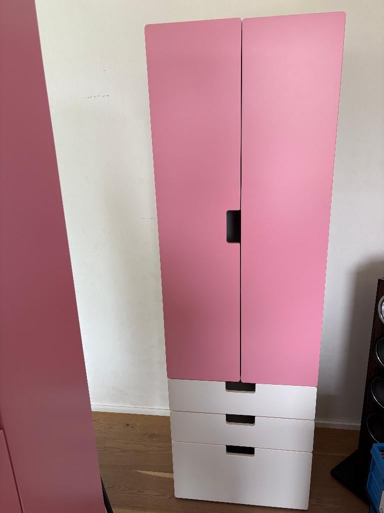3x Ikea kast roze Stuva 60cm x 51cm x 193cm, Utilisé, 50 à 100 cm, Avec tablette(s), 50 à 75 cm