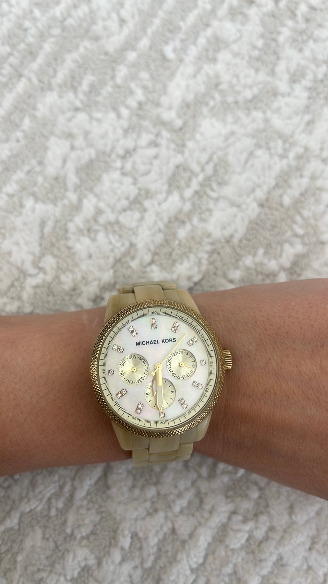 Micheal Kors Keramik - Uhr, Handtassen en Accessoires, Horloges | Dames, Ophalen of Verzenden, Gebruikt