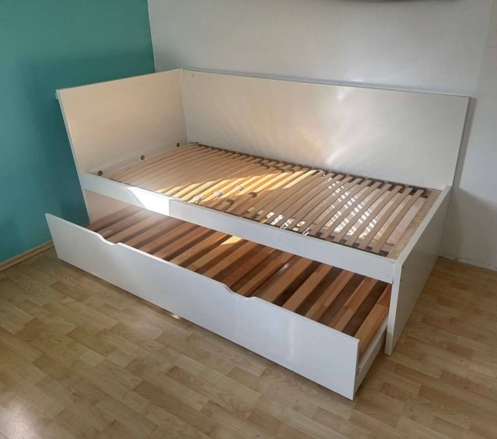 IKEA FLAXA bed met uitschuifbaar bed, Kinderen en Baby's, 85 tot 100 cm, Zo goed als nieuw, 180 cm of meer, Ophalen