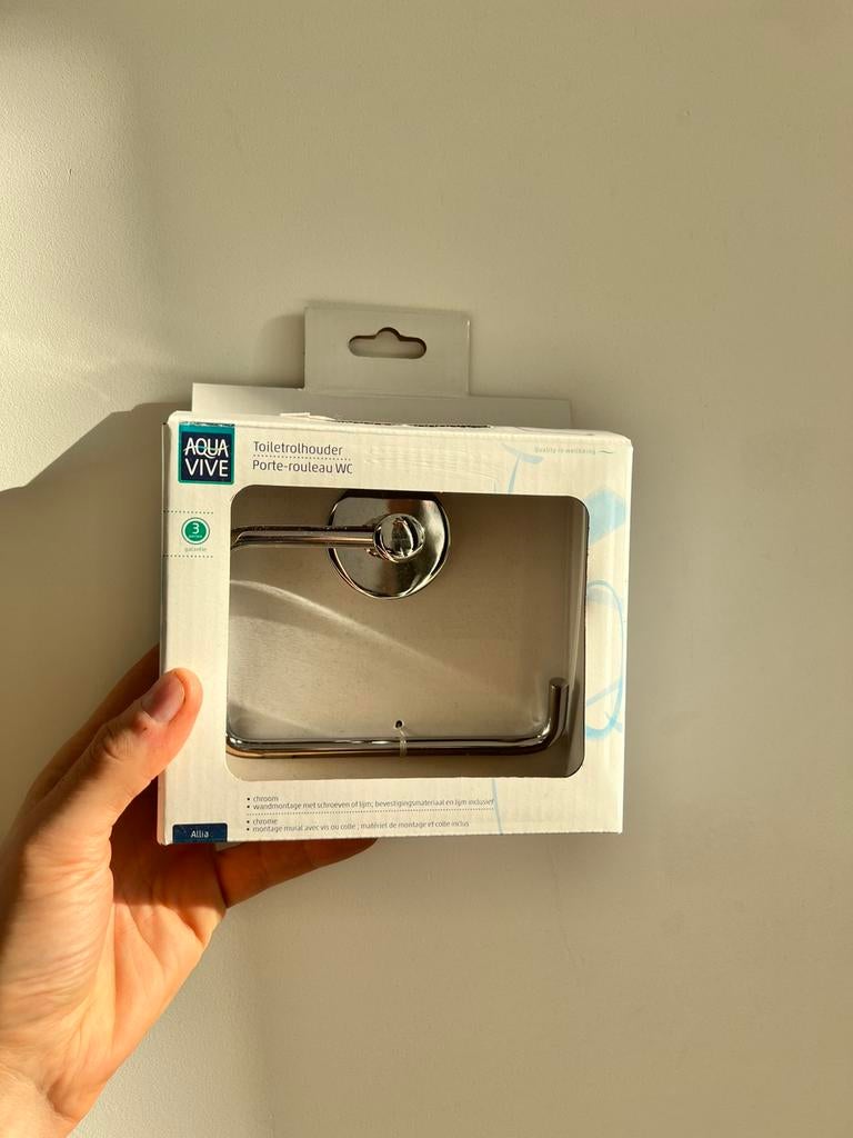 Aqua Vive Toiletrolhouder chroom (NEW) (Diepenbeek), Enlèvement, Neuf, Chrome