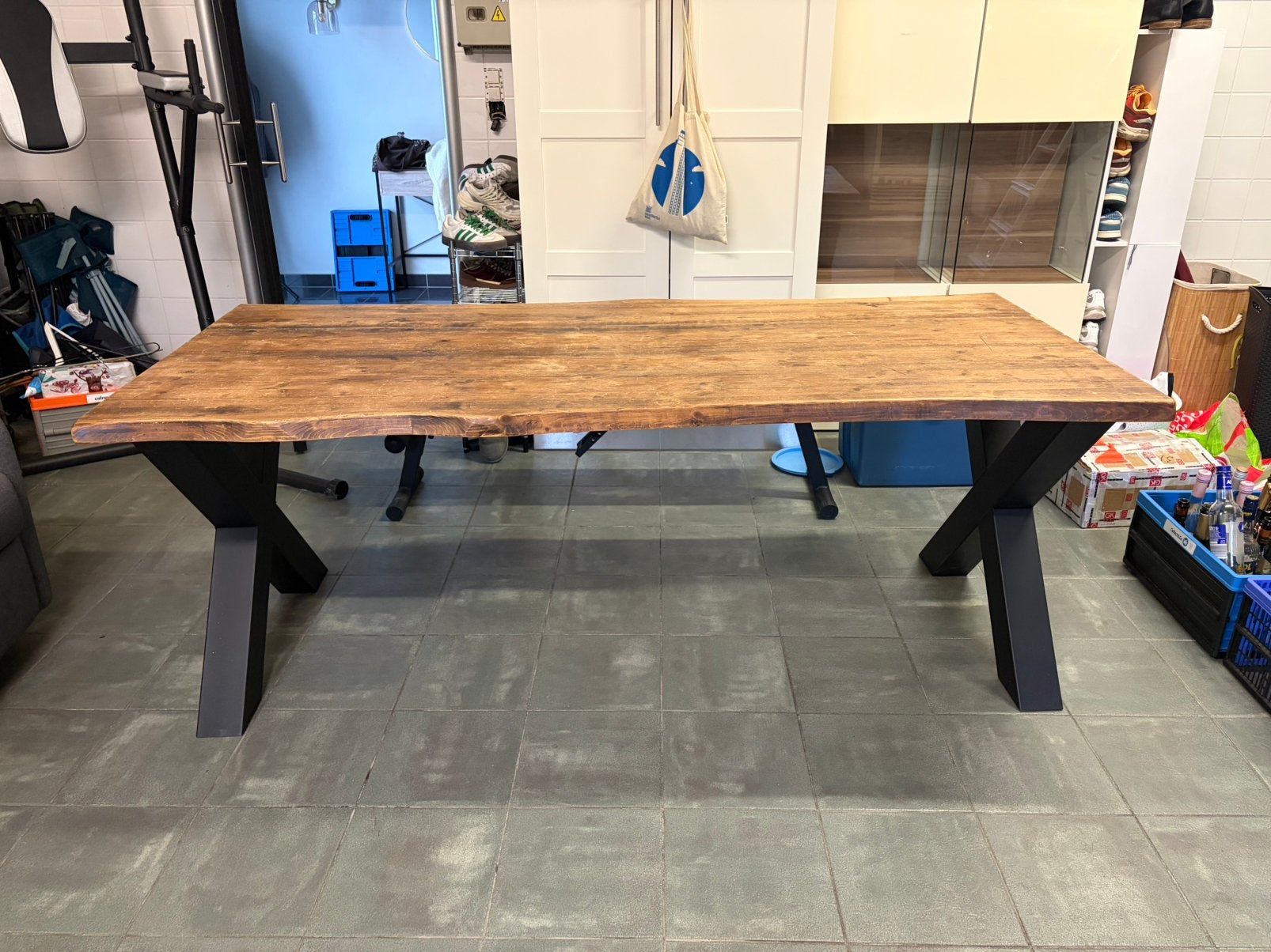 Table à manger effet tronc d'arbre, Maison & Meubles, Tables | Tables à manger, Enlèvement, Utilisé, 50 à 100 cm, Chêne