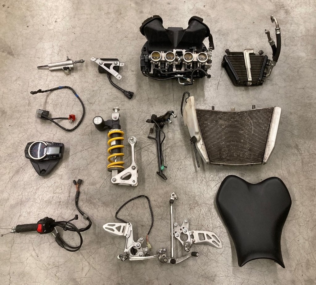 gsx-r 1000 k9-l1 VOORVORK WIELEN krukas versnellingsbak, Motoren, Ophalen, Gebruikt