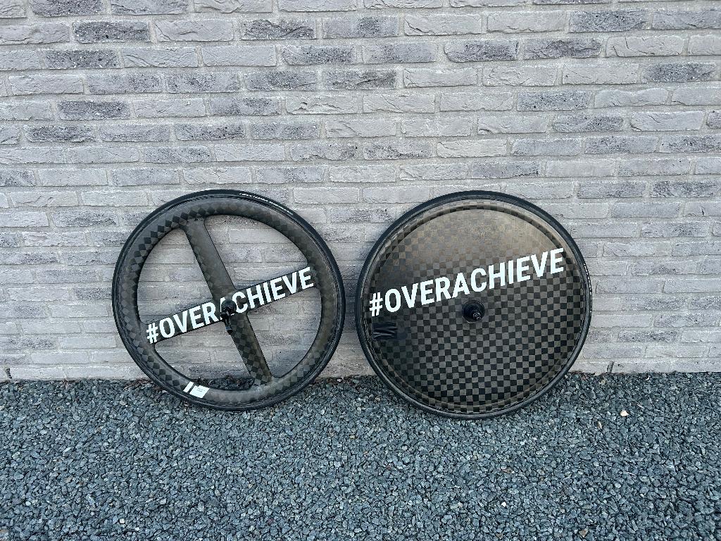 Tijdrit/thriathlon wielen, Fietsen en Brommers, Fietsen | Racefietsen, Ophalen, Zo goed als nieuw, Carbon