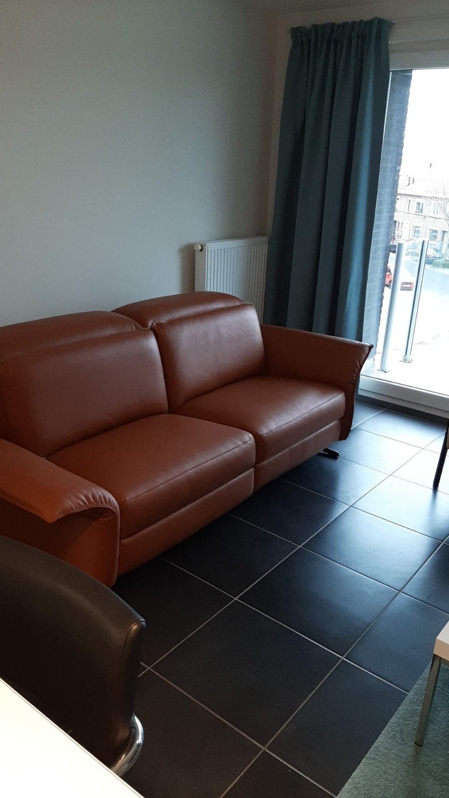 Fauteuil ROM 2.5 assise en cuir, couleur cognac., Enlèvement, Comme neuf, Cuir, Modern