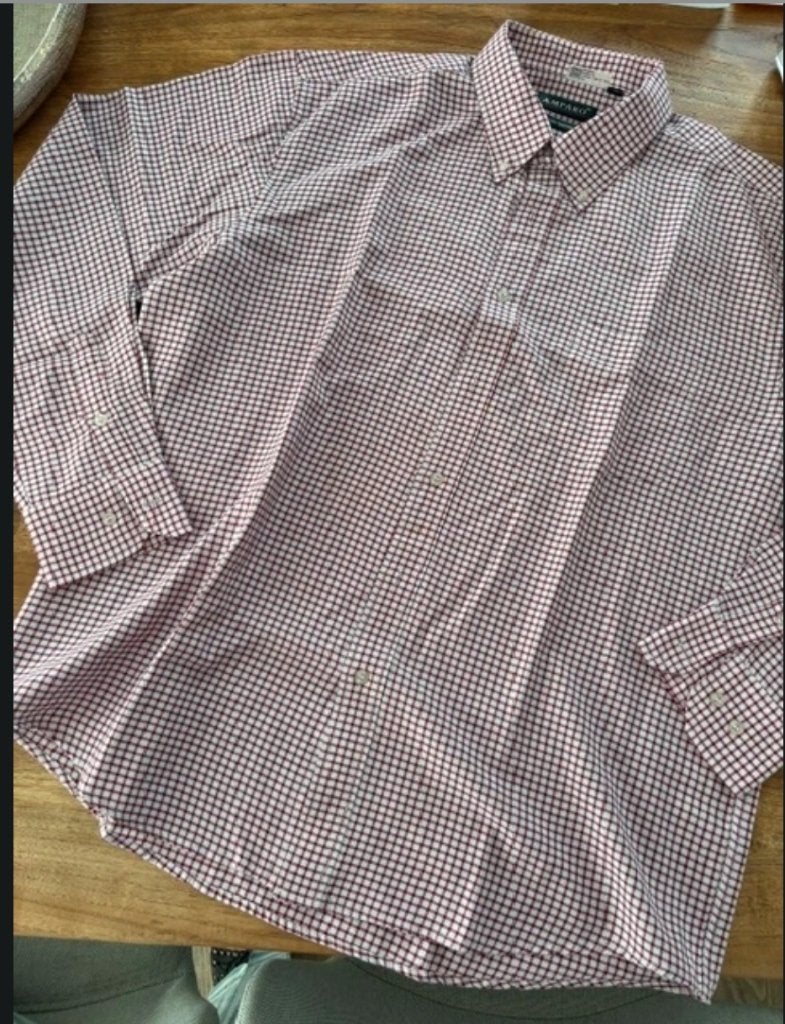 Chemise vintage taille 43, Enlèvement ou Envoi, Comme neuf, Rouge, Tour de cou 43/44 (XL)